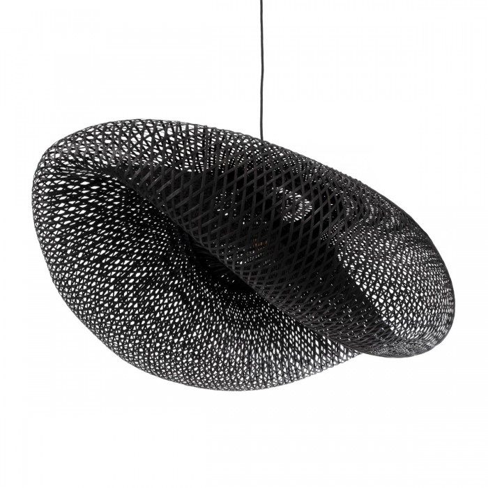 GloboStar® MEXICO 02203 Boho Κρεμαστό Φωτιστικό Οροφής Μονόφωτο 1 x E27 AC220-240V IP20 - Μ100 x Π62 x Υ33cm - Μαύρο Ξύλινο Μπαμπού Πλέγμα GloboStar® MEXICO 02203 Boho Κρεμαστό Φωτιστικό Οροφής Μονόφωτο 1 x E27 AC220-240V IP20 - Μ100 x Π62 x Υ33cm - Μαύρο Ξύλινο Μπαμπού Πλέγμα