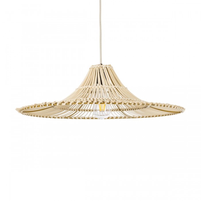 GloboStar® PALERMO 02208 Boho Κρεμαστό Φωτιστικό Οροφής Μονόφωτο 1 x E27 AC220-240V IP20 - Φ60 x Υ20cm - Μπεζ Ξύλινο Μπαμπού Πλέγμα GloboStar® PALERMO 02208 Boho Κρεμαστό Φωτιστικό Οροφής Μονόφωτο 1 x E27 AC220-240V IP20 - Φ60 x Υ20cm - Μπεζ Ξύλινο Μπαμπού Πλέγμα