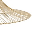 GloboStar® PALERMO 02209 Boho Κρεμαστό Φωτιστικό Οροφής Μονόφωτο 1 x E27 AC220-240V IP20 - Φ100 x Υ30cm - Μπεζ Ξύλινο Μπαμπού Πλέγμα