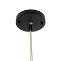 GloboStar® PALERMO 02209 Boho Κρεμαστό Φωτιστικό Οροφής Μονόφωτο 1 x E27 AC220-240V IP20 - Φ100 x Υ30cm - Μπεζ Ξύλινο Μπαμπού Πλέγμα