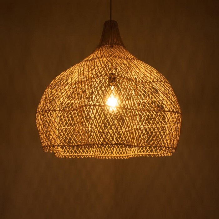 GloboStar® ADEJE 02210 Boho Κρεμαστό Φωτιστικό Πλέγμα Μονόφωτο 1 x E27 IP20 Μπεζ Ξύλο - Μ60 x Π60 x Υ60cm GloboStar® ADEJE 02210 Boho Κρεμαστό Φωτιστικό Πλέγμα Μονόφωτο 1 x E27 IP20 Μπεζ Ξύλο - Μ60 x Π60 x Υ60cm