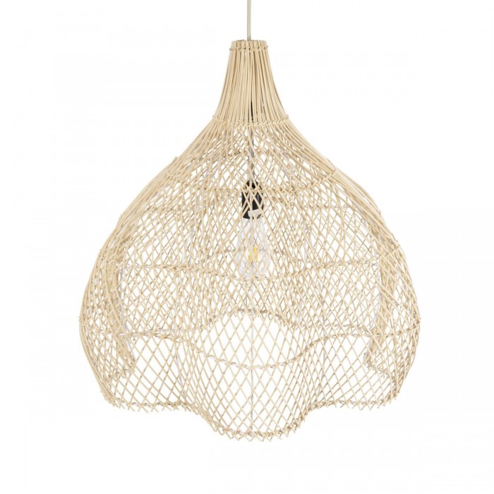 GloboStar® ADEJE 02210 Boho Κρεμαστό Φωτιστικό Πλέγμα Μονόφωτο 1 x E27 IP20 Μπεζ Ξύλο - Μ60 x Π60 x Υ60cm GloboStar® ADEJE 02210 Boho Κρεμαστό Φωτιστικό Πλέγμα Μονόφωτο 1 x E27 IP20 Μπεζ Ξύλο - Μ60 x Π60 x Υ60cm