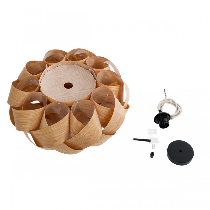 GloboStar® SARDIGNA 02218 Boho Κρεμαστό Φωτιστικό Οροφής Μονόφωτο 1 x E27 AC220-240V IP20 - Φ60 x Υ30cm - Καφέ Λεπτό Φύλλο Ξύλου Πλέγμα GloboStar® SARDIGNA 02218 Boho Κρεμαστό Φωτιστικό Οροφής Μονόφωτο 1 x E27 AC220-240V IP20 - Φ60 x Υ30cm - Καφέ Λεπτό Φύλλο Ξύλου Πλέγμα