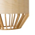 GloboStar® GALIA 02220 Boho Κρεμαστό Φωτιστικό Οροφής Μονόφωτο 1 x E27 AC220-240V IP20 - Φ30 x Υ40cm - Μπεζ Ξύλινο Μπαμπού Πλέγμα