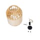 GloboStar® GALIA 02220 Boho Κρεμαστό Φωτιστικό Οροφής Μονόφωτο 1 x E27 AC220-240V IP20 - Φ30 x Υ40cm - Μπεζ Ξύλινο Μπαμπού Πλέγμα
