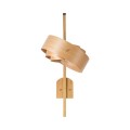 GloboStar® KALAMA 02223 Boho Φωτιστικό Τοίχου - Απλίκα Μονόφωτο 1 x E27 AC220-240V IP20 - Μ30 x Π40 x Υ70cm - Μπεζ Ξύλινο Μπαμπού Πλέγμα
