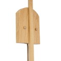 GloboStar® KALAMA 02223 Boho Φωτιστικό Τοίχου - Απλίκα Μονόφωτο 1 x E27 AC220-240V IP20 - Μ30 x Π40 x Υ70cm - Μπεζ Ξύλινο Μπαμπού Πλέγμα