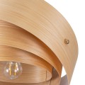 GloboStar® KALAMA 02223 Boho Φωτιστικό Τοίχου - Απλίκα Μονόφωτο 1 x E27 AC220-240V IP20 - Μ30 x Π40 x Υ70cm - Μπεζ Ξύλινο Μπαμπού Πλέγμα
