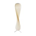 GloboStar® PRAIA 02225 Μοντέρνο Επιδαπέδιο Φωτιστικό Δίφωτο 2 x E27 IP20 Μπεζ Ξύλο - Μ25 x Π25 x Υ145cm