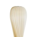GloboStar® PRAIA 02225 Μοντέρνο Επιδαπέδιο Φωτιστικό Δίφωτο 2 x E27 IP20 Μπεζ Ξύλο - Μ25 x Π25 x Υ145cm
