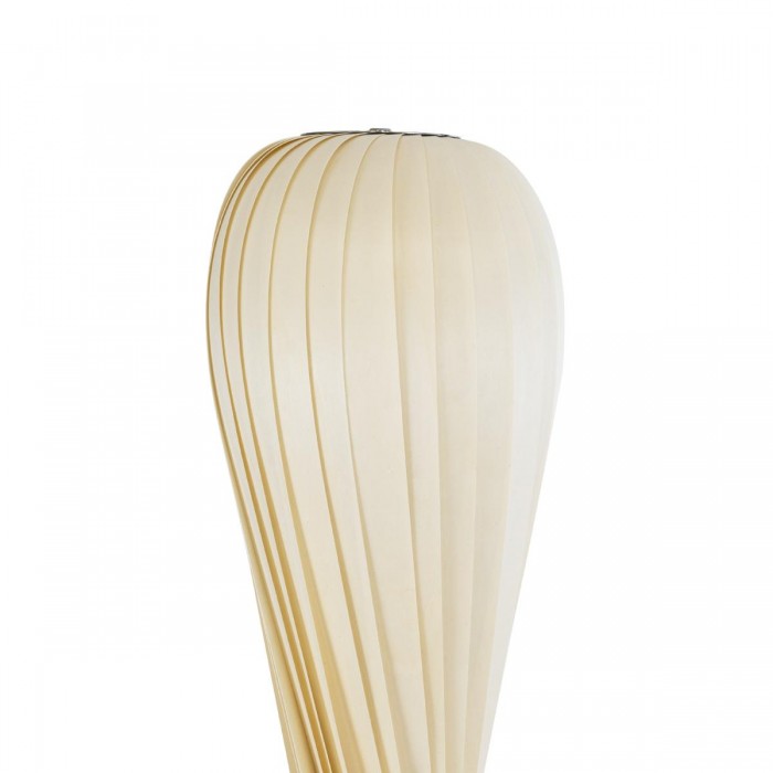 GloboStar® PRAIA 02225 Μοντέρνο Επιδαπέδιο Φωτιστικό Δίφωτο 2 x E27 IP20 Μπεζ Ξύλο - Μ25 x Π25 x Υ145cm