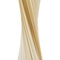 GloboStar® PRAIA 02225 Μοντέρνο Επιδαπέδιο Φωτιστικό Δίφωτο 2 x E27 IP20 Μπεζ Ξύλο - Μ25 x Π25 x Υ145cm