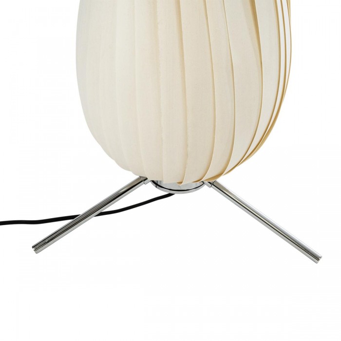 GloboStar® PRAIA 02225 Μοντέρνο Επιδαπέδιο Φωτιστικό Δίφωτο 2 x E27 IP20 Μπεζ Ξύλο - Μ25 x Π25 x Υ145cm