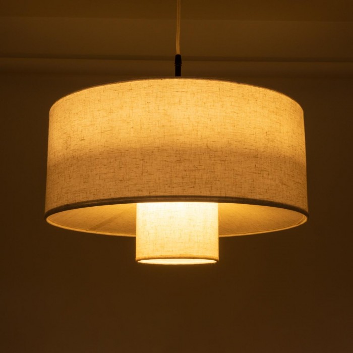 GloboStar® MARIGOLD 02226 Boho Κρεμαστό Φωτιστικό Οροφής Μονόφωτο 1 x E27 AC220-240V IP20 - Φ48 x Υ27cm - Λευκό Ύφασμα Καμπάνα GloboStar® MARIGOLD 02226 Boho Κρεμαστό Φωτιστικό Οροφής Μονόφωτο 1 x E27 AC220-240V IP20 - Φ48 x Υ27cm - Λευκό Ύφασμα Καμπάνα