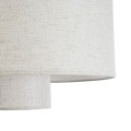 GloboStar® MARIGOLD 02226 Boho Κρεμαστό Φωτιστικό Οροφής Μονόφωτο 1 x E27 AC220-240V IP20 - Φ48 x Υ27cm - Λευκό Ύφασμα Καμπάνα