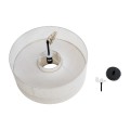 GloboStar® MARIGOLD 02226 Boho Κρεμαστό Φωτιστικό Οροφής Μονόφωτο 1 x E27 AC220-240V IP20 - Φ48 x Υ27cm - Λευκό Ύφασμα Καμπάνα