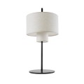 GLOBOSTAR® MARIGOLD 02227 Μοντέρνο Επιτραπέζιο Φωτιστικό Πορτατίφ με Ντουί 3 x E27 AC 220-240V IP20 - Μαύρο & Μπεζ - M36 x Π36 x Υ70cm