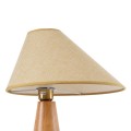 GloboStar® KAUAI 02229 Μοντέρνο Επιτραπέζιο Φωτιστικό Μονόφωτο 1 x E27 AC220-240V IP20 - Μ34 x Π30 x Υ48cm - Μπεζ Ξύλινο Καμπάνα