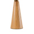 GloboStar® KAUAI 02229 Μοντέρνο Επιτραπέζιο Φωτιστικό Μονόφωτο 1 x E27 AC220-240V IP20 - Μ34 x Π30 x Υ48cm - Μπεζ Ξύλινο Καμπάνα