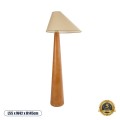 GloboStar® KAUAI 02230 Μοντέρνο Επιδαπέδιο Φωτιστικό Μονόφωτο 1 x E27 AC220-240V IP20 - Μ55 x Π42 x Υ145cm - Μπεζ Ξύλινο Καμπάνα