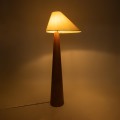GloboStar® KAUAI 02230 Μοντέρνο Επιδαπέδιο Φωτιστικό Μονόφωτο 1 x E27 AC220-240V IP20 - Μ55 x Π42 x Υ145cm - Μπεζ Ξύλινο Καμπάνα