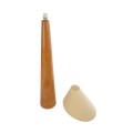 GloboStar® KAUAI 02230 Μοντέρνο Επιδαπέδιο Φωτιστικό Μονόφωτο 1 x E27 AC220-240V IP20 - Μ55 x Π42 x Υ145cm - Μπεζ Ξύλινο Καμπάνα