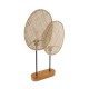 GloboStar® AZUL 02231 Boho Επιτραπέζιο Φωτιστικό Πορτατίφ Διφωτο 2 x E27 IP20 Μπεζ & Καφέ Ξύλο με Μαύρο Μέταλλο - Μ45 x Π11 x Υ75cm GloboStar® AZUL 02231 Boho Επιτραπέζιο Φωτιστικό Πορτατίφ Διφωτο 2 x E27 IP20 Μπεζ & Καφέ Ξύλο με Μαύρο Μέταλλο - Μ45 x Π11 x Υ75cm