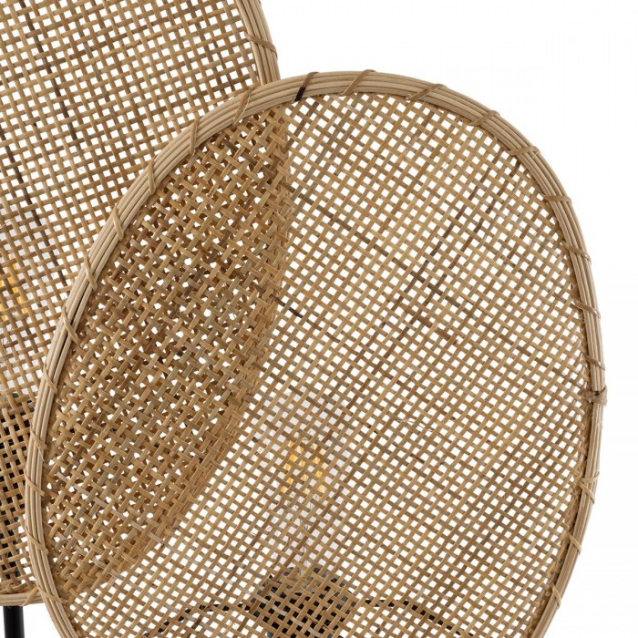 GloboStar® AZUL 02231 Boho Επιτραπέζιο Φωτιστικό Πορτατίφ Διφωτο 2 x E27 IP20 Μπεζ & Καφέ Ξύλο με Μαύρο Μέταλλο - Μ45 x Π11 x Υ75cm GloboStar® AZUL 02231 Boho Επιτραπέζιο Φωτιστικό Πορτατίφ Διφωτο 2 x E27 IP20 Μπεζ & Καφέ Ξύλο με Μαύρο Μέταλλο - Μ45 x Π11 x Υ75cm