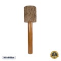 GloboStar® NIIHAU 02237 Μοντέρνο Επιδαπέδιο Φωτιστικό Μονόφωτο 1 x E27 AC220-240V IP20 - Φ43 x Υ160cm - Καφέ Ξύλινο Καμπάνα