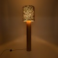 GloboStar® NIIHAU 02237 Μοντέρνο Επιδαπέδιο Φωτιστικό Μονόφωτο 1 x E27 AC220-240V IP20 - Φ43 x Υ160cm - Καφέ Ξύλινο Καμπάνα