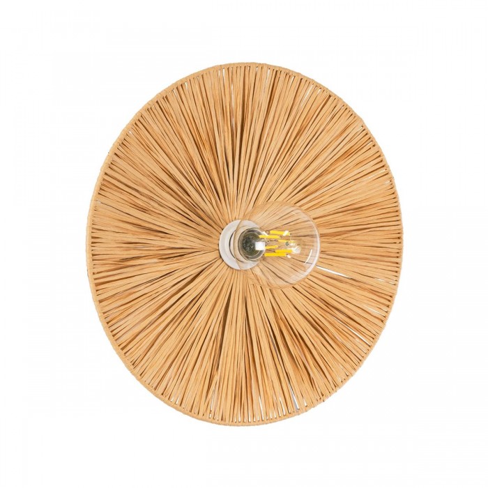 GloboStar® COLOMBO 02277 Boho Επιτοίχιο Φωτιστικό Απλίκα Μονόφωτο 1 x E27 IP20 Μπεζ Ράφια - Μ40 x Π40 x Υ9cm GloboStar® COLOMBO 02277 Boho Επιτοίχιο Φωτιστικό Απλίκα Μονόφωτο 1 x E27 IP20 Μπεζ Ράφια - Μ40 x Π40 x Υ9cm