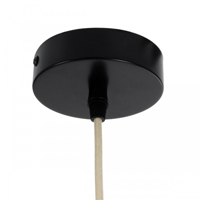 GloboStar® BIMINI 02287 Boho Κρεμαστό Φωτιστικό Οροφής Μονόφωτο 1 x E27 AC220-240V IP20 - Φ45 x Υ20cm - Καφέ Ξύλινο Πλέγμα Καμπάνα