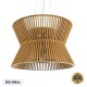 GloboStar® BIMINI 02288 Boho Κρεμαστό Φωτιστικό Οροφής Μονόφωτο 1 x E27 AC220-240V IP20 - Φ60 x Υ40cm - Καφέ Ξύλινο Πλέγμα Καμπάνα GloboStar® BIMINI 02288 Boho Κρεμαστό Φωτιστικό Οροφής Μονόφωτο 1 x E27 AC220-240V IP20 - Φ60 x Υ40cm - Καφέ Ξύλινο Πλέγμα Καμπάνα