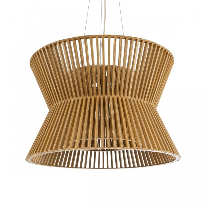 GloboStar® BIMINI 02288 Boho Κρεμαστό Φωτιστικό Οροφής Μονόφωτο 1 x E27 AC220-240V IP20 - Φ60 x Υ40cm - Καφέ Ξύλινο Πλέγμα Καμπάνα GloboStar® BIMINI 02288 Boho Κρεμαστό Φωτιστικό Οροφής Μονόφωτο 1 x E27 AC220-240V IP20 - Φ60 x Υ40cm - Καφέ Ξύλινο Πλέγμα Καμπάνα