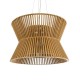 GloboStar® BIMINI 02288 Boho Κρεμαστό Φωτιστικό Οροφής Μονόφωτο 1 x E27 AC220-240V IP20 - Φ60 x Υ40cm - Καφέ Ξύλινο Πλέγμα Καμπάνα GloboStar® BIMINI 02288 Boho Κρεμαστό Φωτιστικό Οροφής Μονόφωτο 1 x E27 AC220-240V IP20 - Φ60 x Υ40cm - Καφέ Ξύλινο Πλέγμα Καμπάνα