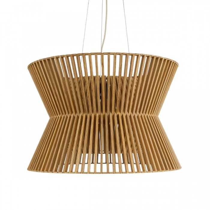 GloboStar® BIMINI 02288 Boho Κρεμαστό Φωτιστικό Οροφής Μονόφωτο 1 x E27 AC220-240V IP20 - Φ60 x Υ40cm - Καφέ Ξύλινο Πλέγμα Καμπάνα GloboStar® BIMINI 02288 Boho Κρεμαστό Φωτιστικό Οροφής Μονόφωτο 1 x E27 AC220-240V IP20 - Φ60 x Υ40cm - Καφέ Ξύλινο Πλέγμα Καμπάνα