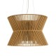 GloboStar® BIMINI 02288 Boho Κρεμαστό Φωτιστικό Οροφής Μονόφωτο 1 x E27 AC220-240V IP20 - Φ60 x Υ40cm - Καφέ Ξύλινο Πλέγμα Καμπάνα GloboStar® BIMINI 02288 Boho Κρεμαστό Φωτιστικό Οροφής Μονόφωτο 1 x E27 AC220-240V IP20 - Φ60 x Υ40cm - Καφέ Ξύλινο Πλέγμα Καμπάνα