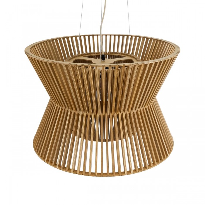 GloboStar® BIMINI 02288 Boho Κρεμαστό Φωτιστικό Οροφής Μονόφωτο 1 x E27 AC220-240V IP20 - Φ60 x Υ40cm - Καφέ Ξύλινο Πλέγμα Καμπάνα GloboStar® BIMINI 02288 Boho Κρεμαστό Φωτιστικό Οροφής Μονόφωτο 1 x E27 AC220-240V IP20 - Φ60 x Υ40cm - Καφέ Ξύλινο Πλέγμα Καμπάνα