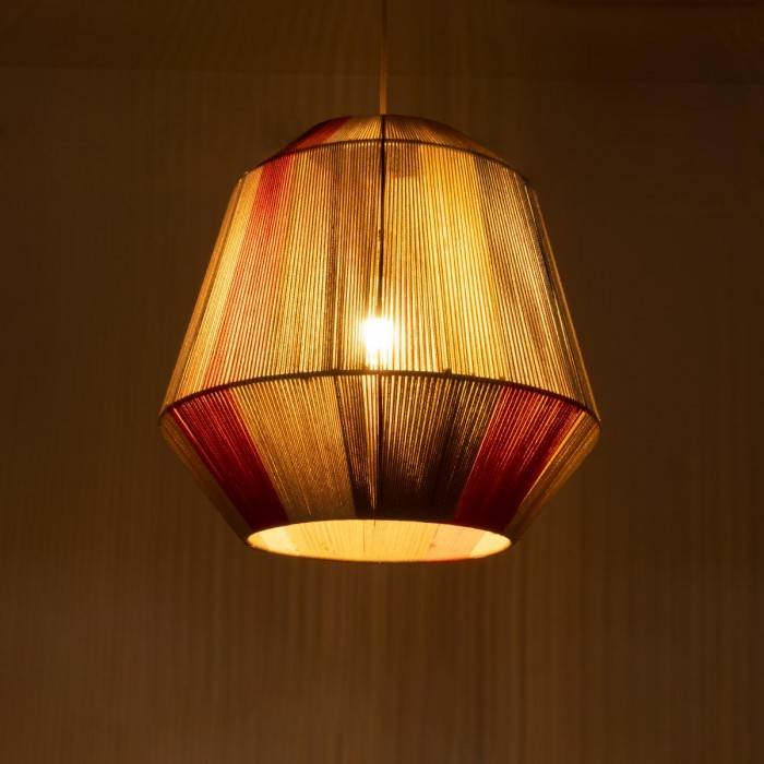 GloboStar® SALERNO 02289 Boho Κρεμαστό Φωτιστικό Πλέγμα Μονόφωτο 1 x E27 IP20 Πολύχρωμο Σχοινί - Μ50 x Π50 x Υ50cm GloboStar® SALERNO 02289 Boho Κρεμαστό Φωτιστικό Πλέγμα Μονόφωτο 1 x E27 IP20 Πολύχρωμο Σχοινί - Μ50 x Π50 x Υ50cm