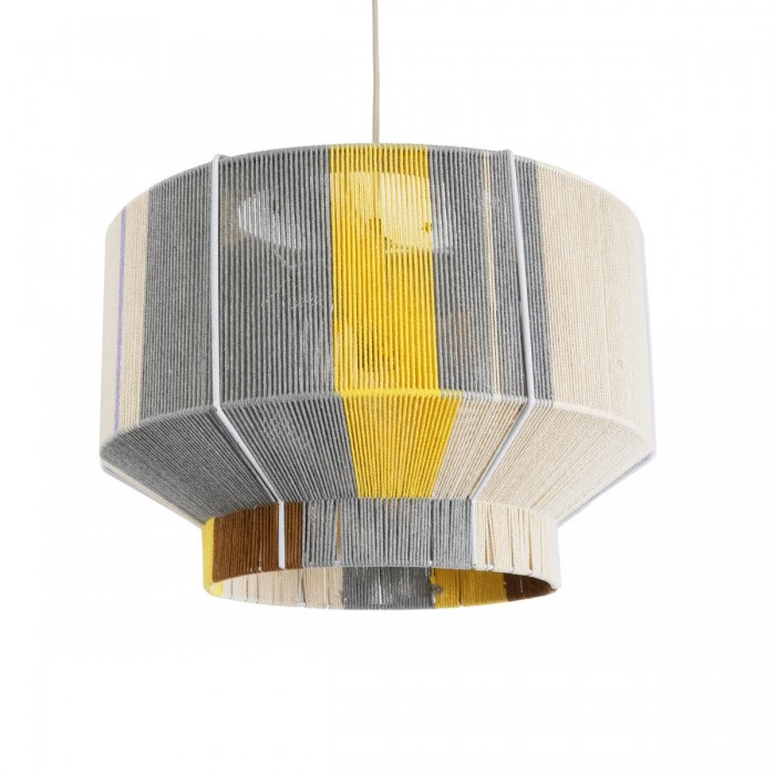 GloboStar® SALERNO 02290 Boho Κρεμαστό Φωτιστικό Πλέγμα Μονόφωτο 1 x E27 IP20 Πολύχρωμο Σχοινί - Μ50 x Π50 x Υ35cm GloboStar® SALERNO 02290 Boho Κρεμαστό Φωτιστικό Πλέγμα Μονόφωτο 1 x E27 IP20 Πολύχρωμο Σχοινί - Μ50 x Π50 x Υ35cm