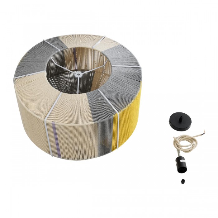 GloboStar® SALERNO 02290 Boho Κρεμαστό Φωτιστικό Πλέγμα Μονόφωτο 1 x E27 IP20 Πολύχρωμο Σχοινί - Μ50 x Π50 x Υ35cm GloboStar® SALERNO 02290 Boho Κρεμαστό Φωτιστικό Πλέγμα Μονόφωτο 1 x E27 IP20 Πολύχρωμο Σχοινί - Μ50 x Π50 x Υ35cm