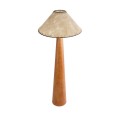 GloboStar® MASPALOMAS 02292 Boho Επιδαπέδιο Φωτιστικό Μονόφωτο 1 x E27 AC220-240V IP20 - Φ55 x Υ145cm - Μπεζ Ξύλινο Καμπάνα