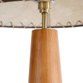GloboStar® MASPALOMAS 02292 Boho Επιδαπέδιο Φωτιστικό Μονόφωτο 1 x E27 AC220-240V IP20 - Φ55 x Υ145cm - Μπεζ Ξύλινο Καμπάνα