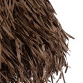 GloboStar® GUADELOUPE 02293 Boho Κρεμαστό Φωτιστικό Πλέγμα Μονόφωτο 1 x E27 IP20 Καφέ Ράφια - Μ50 x Π50 x Υ40cm