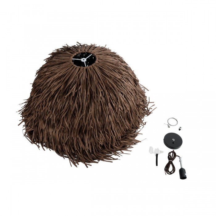 GloboStar® GUADELOUPE 02294 Boho Κρεμαστό Φωτιστικό Πλέγμα Μονόφωτο 1 x E27 IP20 Καφέ Ράφια - Μ80 x Π80 x Υ60cm GloboStar® GUADELOUPE 02294 Boho Κρεμαστό Φωτιστικό Πλέγμα Μονόφωτο 1 x E27 IP20 Καφέ Ράφια - Μ80 x Π80 x Υ60cm