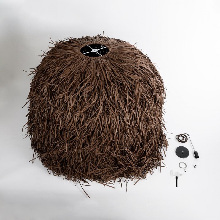 GloboStar® GUADELOUPE 02295 Boho Κρεμαστό Φωτιστικό Καμπάνα Μονόφωτο 1 x E27 IP20 Καφέ Ράφια - Μ120 x Π120 x Υ100cm GloboStar® GUADELOUPE 02295 Boho Κρεμαστό Φωτιστικό Καμπάνα Μονόφωτο 1 x E27 IP20 Καφέ Ράφια - Μ120 x Π120 x Υ100cm