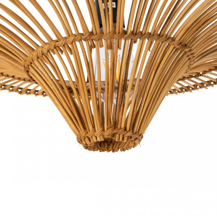 GloboStar® PALERMO 02308 Boho Φωτιστικό Οροφής Μονόφωτο 1 x E27 AC220-240V IP20 - Φ60 x Υ36cm - Μπεζ Καφέ Ξύλινο Μπαμπού Πλέγμα GloboStar® PALERMO 02308 Boho Φωτιστικό Οροφής Μονόφωτο 1 x E27 AC220-240V IP20 - Φ60 x Υ36cm - Μπεζ Καφέ Ξύλινο Μπαμπού Πλέγμα