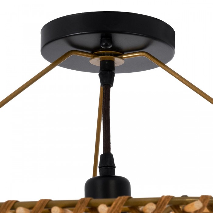 GloboStar® PALERMO 02308 Boho Φωτιστικό Οροφής Μονόφωτο 1 x E27 AC220-240V IP20 - Φ60 x Υ36cm - Μπεζ Καφέ Ξύλινο Μπαμπού Πλέγμα GloboStar® PALERMO 02308 Boho Φωτιστικό Οροφής Μονόφωτο 1 x E27 AC220-240V IP20 - Φ60 x Υ36cm - Μπεζ Καφέ Ξύλινο Μπαμπού Πλέγμα