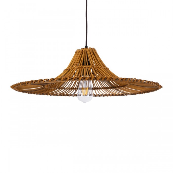 GloboStar® PALERMO 02310 Boho Κρεμαστό Φωτιστικό Οροφής Μονόφωτο 1 x E27 AC220-240V IP20 - Φ60 x Υ18cm - Μπεζ Καφέ Ξύλινο Μπαμπού Πλέγμα GloboStar® PALERMO 02310 Boho Κρεμαστό Φωτιστικό Οροφής Μονόφωτο 1 x E27 AC220-240V IP20 - Φ60 x Υ18cm - Μπεζ Καφέ Ξύλινο Μπαμπού Πλέγμα