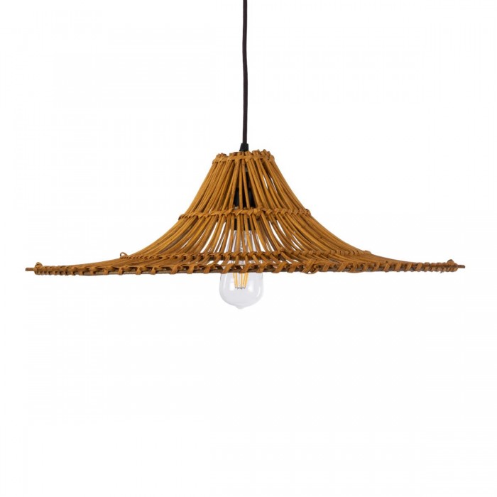 GloboStar® PALERMO 02310 Boho Κρεμαστό Φωτιστικό Οροφής Μονόφωτο 1 x E27 AC220-240V IP20 - Φ60 x Υ18cm - Μπεζ Καφέ Ξύλινο Μπαμπού Πλέγμα GloboStar® PALERMO 02310 Boho Κρεμαστό Φωτιστικό Οροφής Μονόφωτο 1 x E27 AC220-240V IP20 - Φ60 x Υ18cm - Μπεζ Καφέ Ξύλινο Μπαμπού Πλέγμα